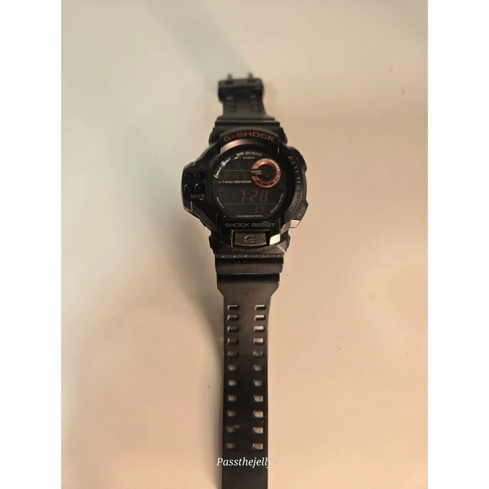 Casio Watch Mens G Shock Twin Sensor Digital Altimeter Barometer 20BAR Black